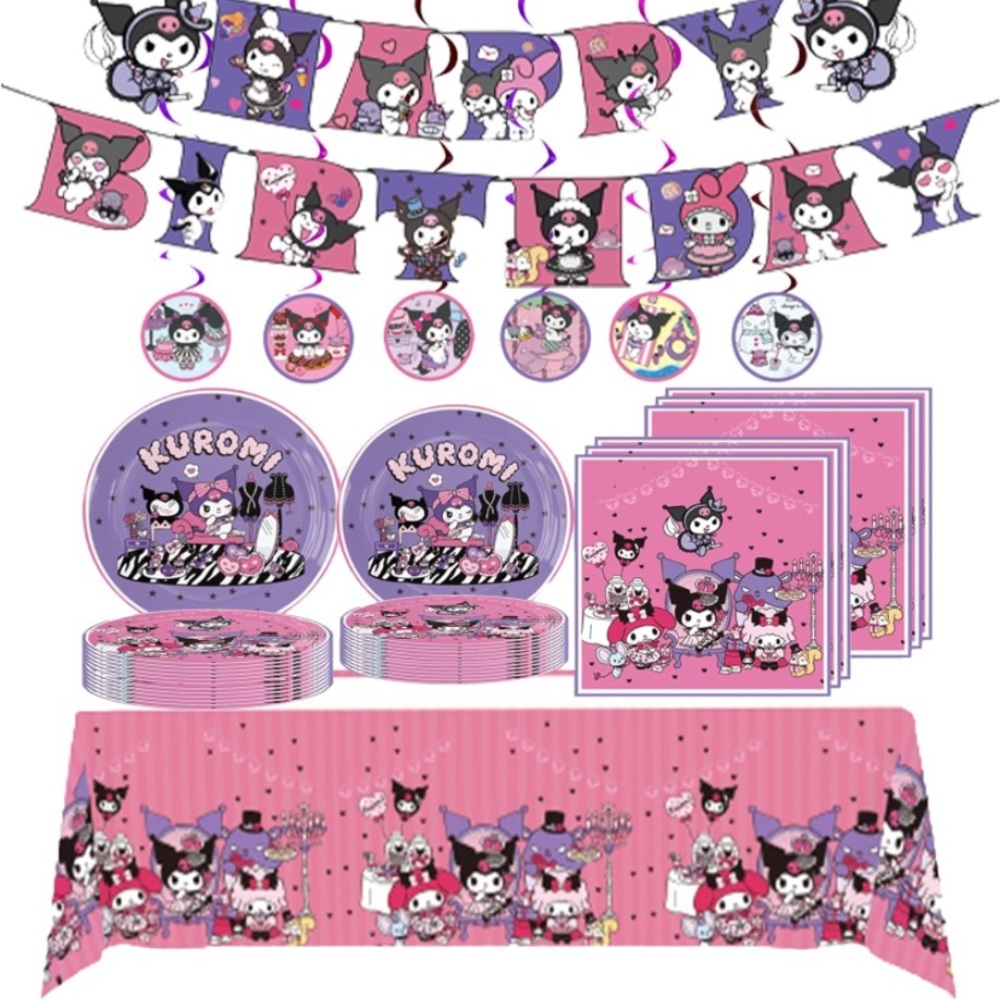 NEW Open Bag Cartoon Birthday Decorations Kawaii Party Decorations